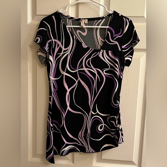 Susan Lawrence Tops - SUSAN LAWRENCE-~GEO ASYMMETRICAL TOP~LG